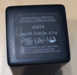 nars audacious lipstick in anita - label