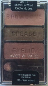 I was so excited to have the cranberry shade in Knock on Wood. Sadly, this palette isn't the greatest in the world. Definitely still useable and the colors are indeed pretty, it's just a little more patchy and less buttery than most of Wet n' Wild's shadows.