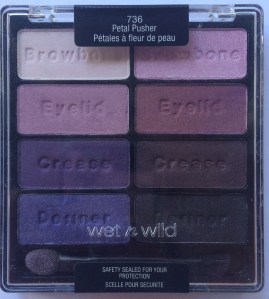 Petal Pusher is part of the permanent collection and has a couple of really lovely purples with gold shimmer or pale duochrome. The darker shades are a bit lacking in pigmentation.