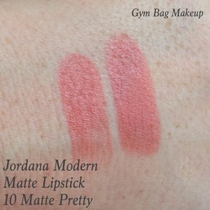 Pretty has a slight dusting of very fine shimmer in it. While it's not horribly noticeable it's unexpected in a matte lipstick.