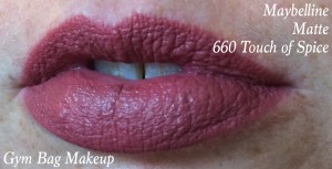 I finally got around to wearing the much talked about Maybelline Creamy Matte Lipstick in Touch of Spice this week. The formula of this lipstick feels very silicone like in texture. It wasn't drying and was relatively comfortable and light on the lips. I do get a weird balling up of the product on my lips after reapplication. It's not a big deal I guess but it's not attractive. Overall I fell pretty "meh" about this lipstick. It's nice. It's not awesome though. If you're interested in a more comprehensive review, just let me know,